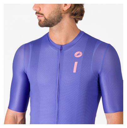 Maglia a maniche corte Castelli Drittone viola da uomo