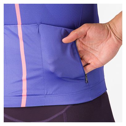 Maglia a maniche corte Castelli Drittone viola da uomo