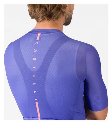 Maglia a maniche corte Castelli Drittone viola da uomo