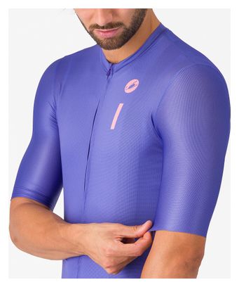 Maglia a maniche corte Castelli Drittone viola da uomo