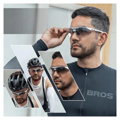 Lunettes de cyclisme polarisées Rockbros 10002 - Blanc