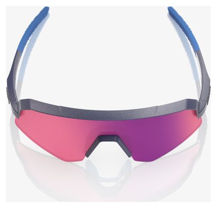 Occhiali 100% Slendale SL Satin Storm Metallic/Lenti Purple Mirror