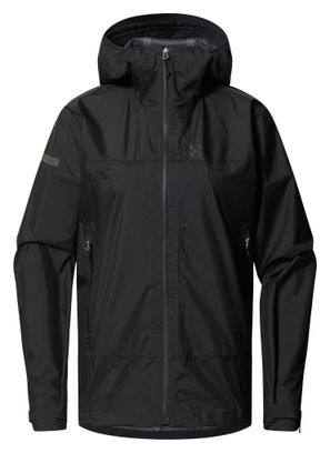 Women's Haglöfs L.I.M Airak 2.5L Black waterproof hooded jacket
