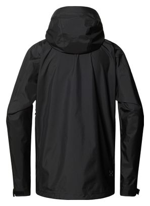 Women's Haglöfs L.I.M Airak 2.5L Black waterproof hooded jacket