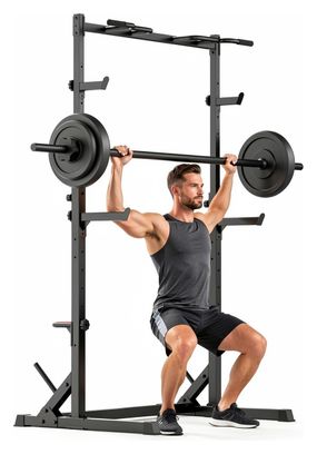 Power rack home fitness muscolazione stazione completa barra per trazioni Nero