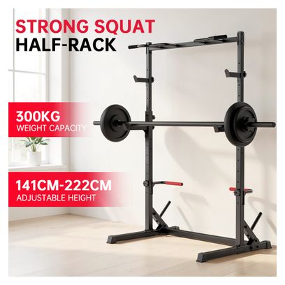 Power rack home fitness muscolazione stazione completa barra per trazioni Nero