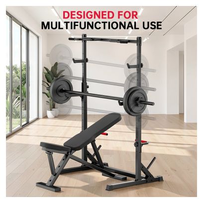 Power rack home fitness muscolazione stazione completa barra per trazioni Nero