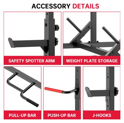 Power rack home fitness muscolazione stazione completa barra per trazioni Nero