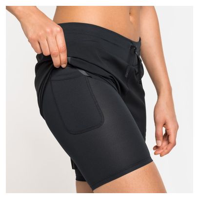 Odlo Axalp Trail 6in 2-in-1 Shorts Schwarz Damen