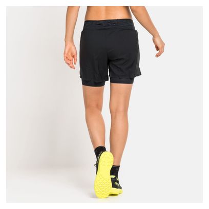 Odlo Axalp Trail 6in 2-in-1 Shorts Schwarz Damen