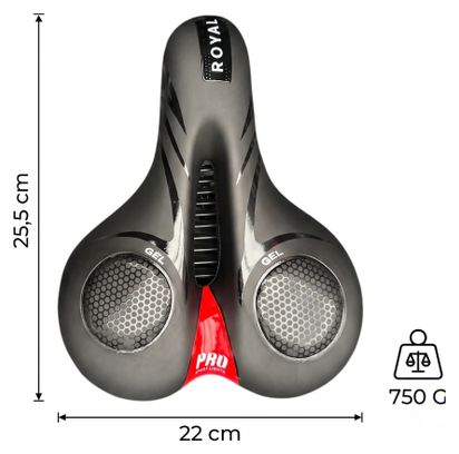 Selle homme femme confort cruiser Drifter gel noir