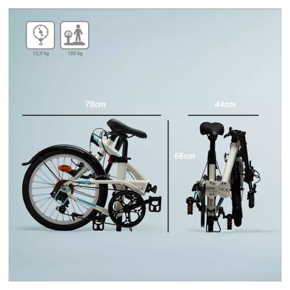 Folding bike BTWIN TILT 500 White