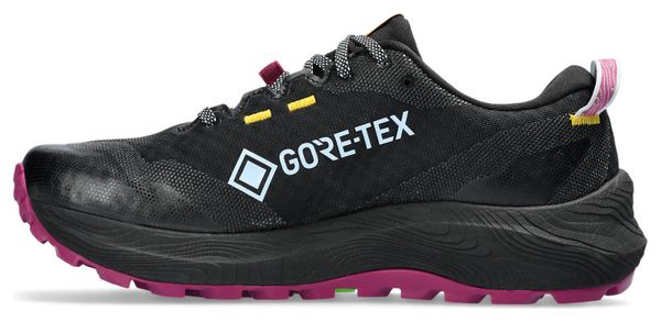 Chaussures de Trail Running Femme Asics Gel Trabuco 12 GTX Noir Rose
