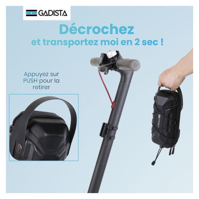 Sacoche cadre et fourche de velo  étanche 2L  Fixation innovante