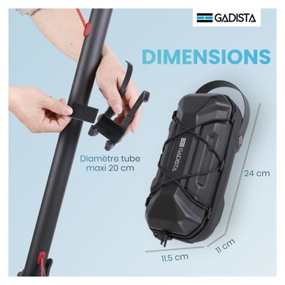 Sacoche cadre et fourche de velo  étanche 2L  Fixation innovante