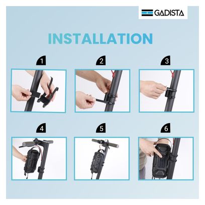 Sacoche cadre et fourche de velo  étanche 2L  Fixation innovante