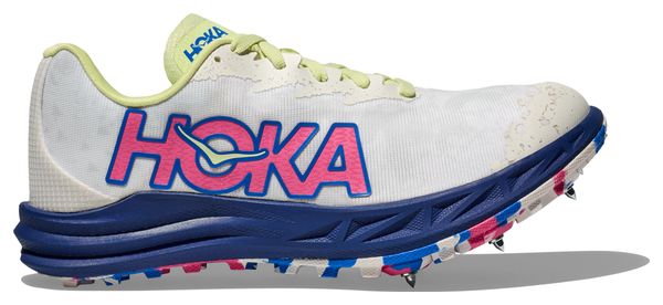 Hoka Crescendo XC Hardloopschoenen Wit/Blauw/Roze Unisex