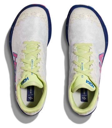 Chaussures d'Athlétisme Hoka Crescendo XC Blanc/Bleu/Rose Unisexe