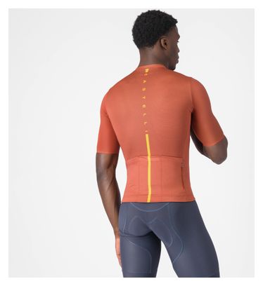 Maglia a maniche corte Castelli Drittone marrone da uomo