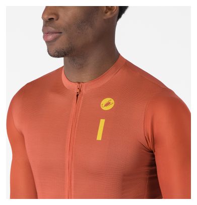 Maglia a maniche corte Castelli Drittone marrone da uomo