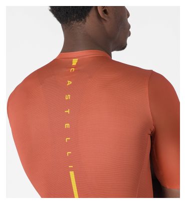 Maglia a maniche corte Castelli Drittone marrone da uomo