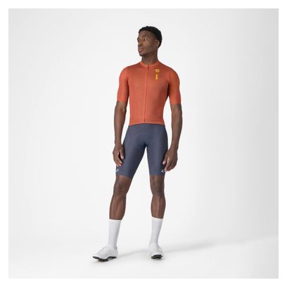 Maglia a maniche corte Castelli Drittone marrone da uomo
