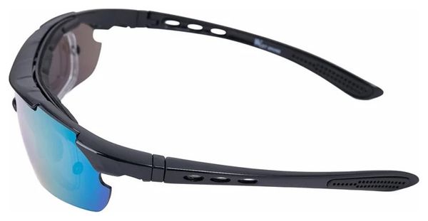 Lunettes  de vélo avec verres miroir multi-couches - noir