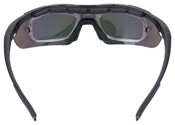 Lunettes  de vélo avec verres miroir multi-couches - noir