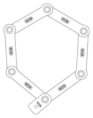 ABUS Folding lock UGRIP BORDO 5700 80cm Black