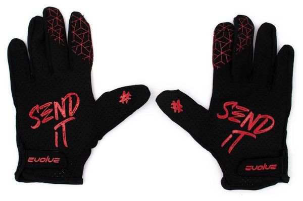 Pair of Evolve Send IT Gloves Black / Red