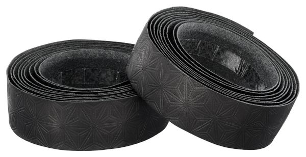 Nastro per manubrio Supacaz Pure Leather nero con tappi