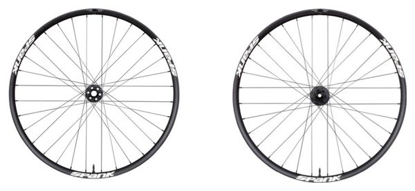 Pair of Wheels Spank Spike Race 33 Tubeless Ready 32 Holes 27.5 &#39;&#39; / Sram XD / Black // Rear 150x12mm with Adapter 157x12mm / Front 20x110mm with Adapter 15x100