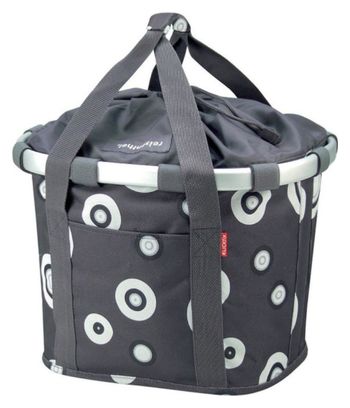 Bolsa de manillar Klickfix Bikebasket Burbujas grises