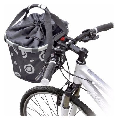 Klickfix Bikebasket Handlebar Bag Gray Bubbles