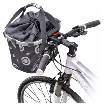 Borsa da manubrio Klickfix Bikebasket Grey Bubbles