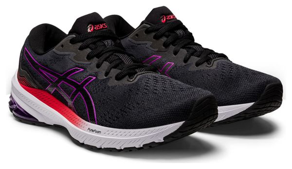 Asics GT-1000 11 Negro Púrpura Zapatillas de Running para Mujer
