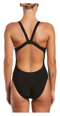 Einteiliger Badeanzug für Frauen Nike Swim Fastback Schwarz
