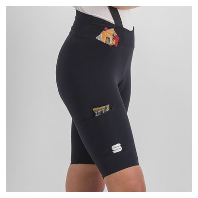 Kurze Damen-Trägerhose Sportful Ultra Schwarz
