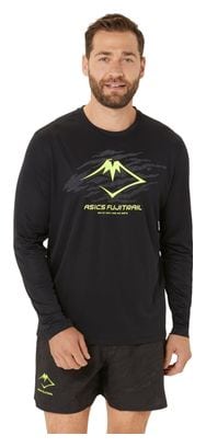 Camiseta de manga larga Asics Fujitrail Logo Negro/Amarillo Hombre