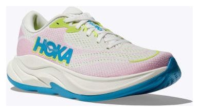 Hoka Rincon 4 Running Shoes White/Pink/Blue Women