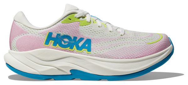 Hoka Rincon 4 Laufschuhe Weiß/Pink/Blau Damen