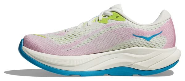 Hoka Rincon 4 Laufschuhe Weiß/Pink/Blau Damen