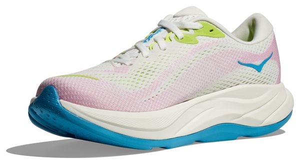 Hoka Rincon 4 Laufschuhe Weiß/Pink/Blau Damen