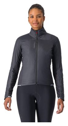 Chaqueta de invierno Castelli Fly para mujer Negro/Plata