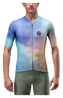 Maglia a maniche corte LeBram Race Aero verde e blu