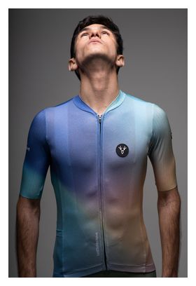 Maglia a maniche corte LeBram Race Aero verde e blu
