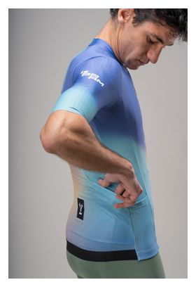 Maglia a maniche corte LeBram Race Aero verde e blu