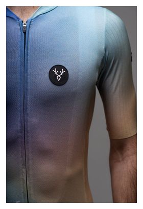 Maglia a maniche corte LeBram Race Aero verde e blu
