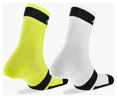 Spiuk XP Summer Socks (2 Pairs Pack) Neon Yellow White