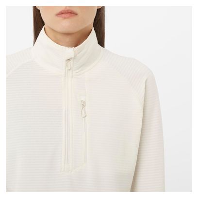 Salomon Essential Lightwarm White Top 1/2 zip da donna